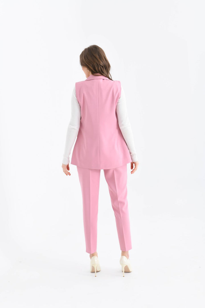 NDL Women Balmain Vest Women's Suit Rose Pink - Miami Gardens