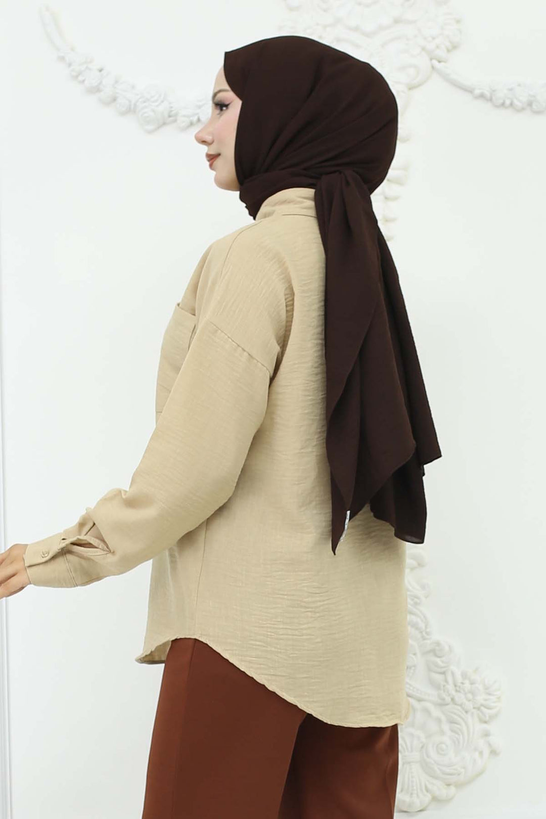 BNG Women Linen Shirt Beige 20153 - Lakeville