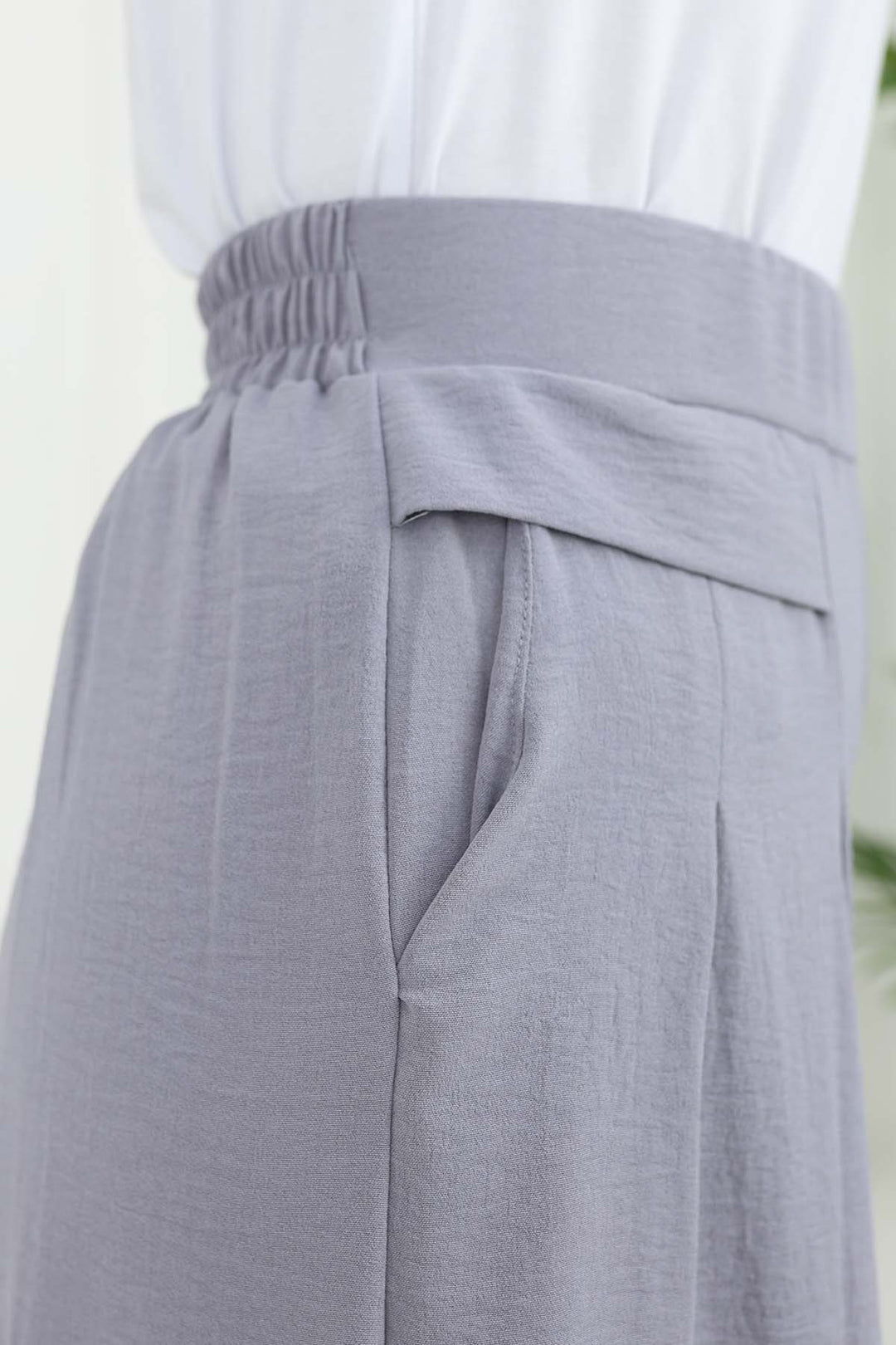 BNG Women Wide Leg Pleated Pants Gray 6718 - Zugdidi