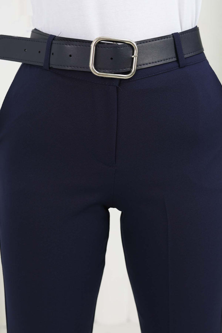 BNG Women Belted Spanish Flare Pants Navy Blue 6538 - Springfield