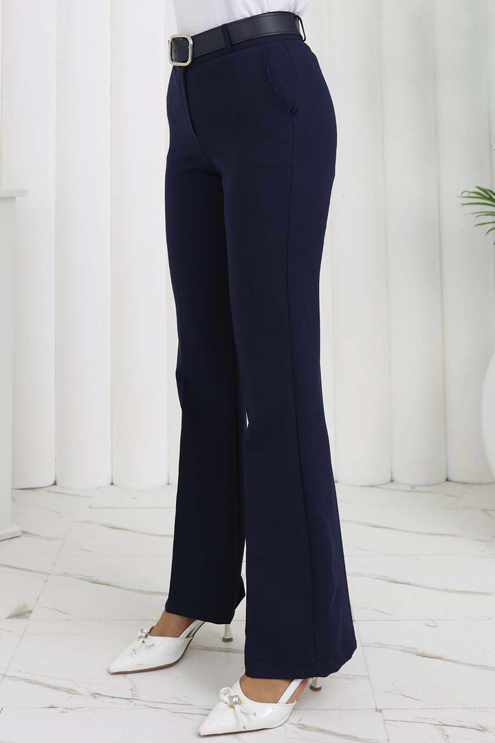 BNG Women Belted Spanish Flare Pants Navy Blue 6538 - Springfield