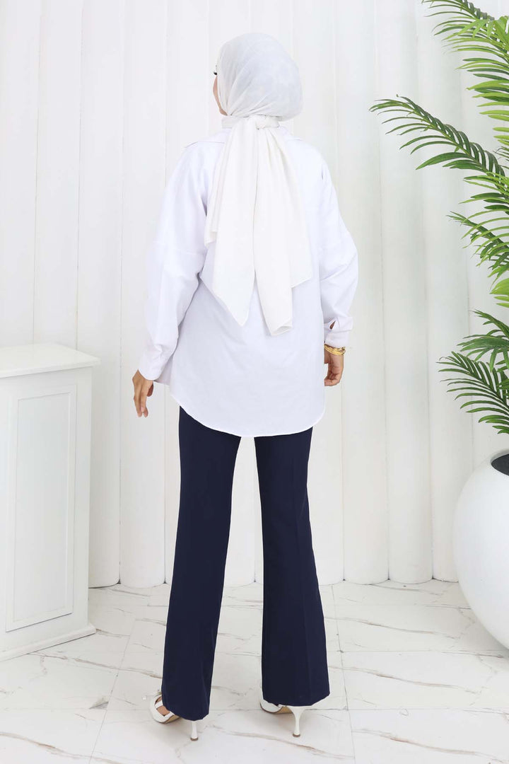 BNG Women Belted Spanish Flare Pants Navy Blue 6538 - Springfield