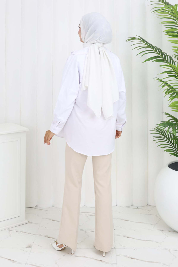 BNG Women Belted Spanish Flare Pants Stone Color 6538 - Argyroúpoli