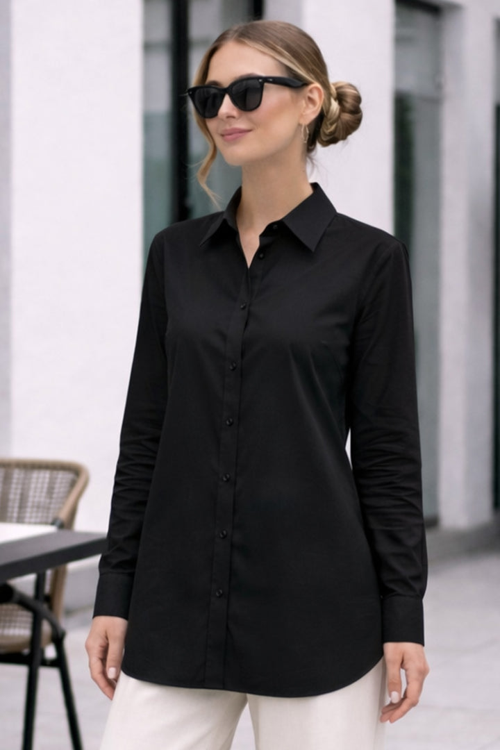 BNG Women Uzun Tesettür Gömlek B5845 Siyah - Mildura
