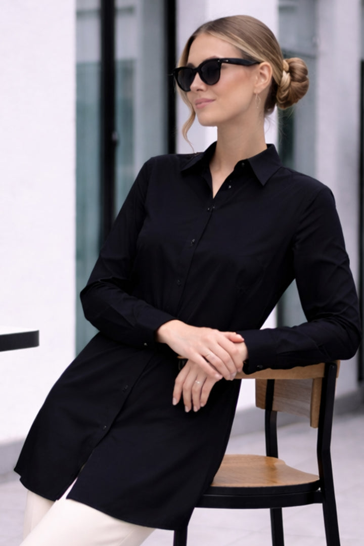 BNG Women Uzun Tesettür Gömlek B5845 Siyah - Mildura