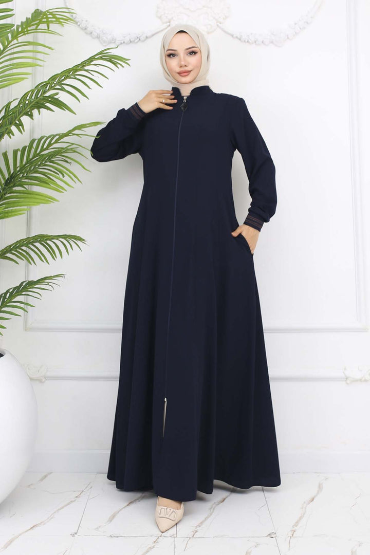 BNG Women Kolu Lastikli Mevlana Ferace Lacivert 1001 - Mislata