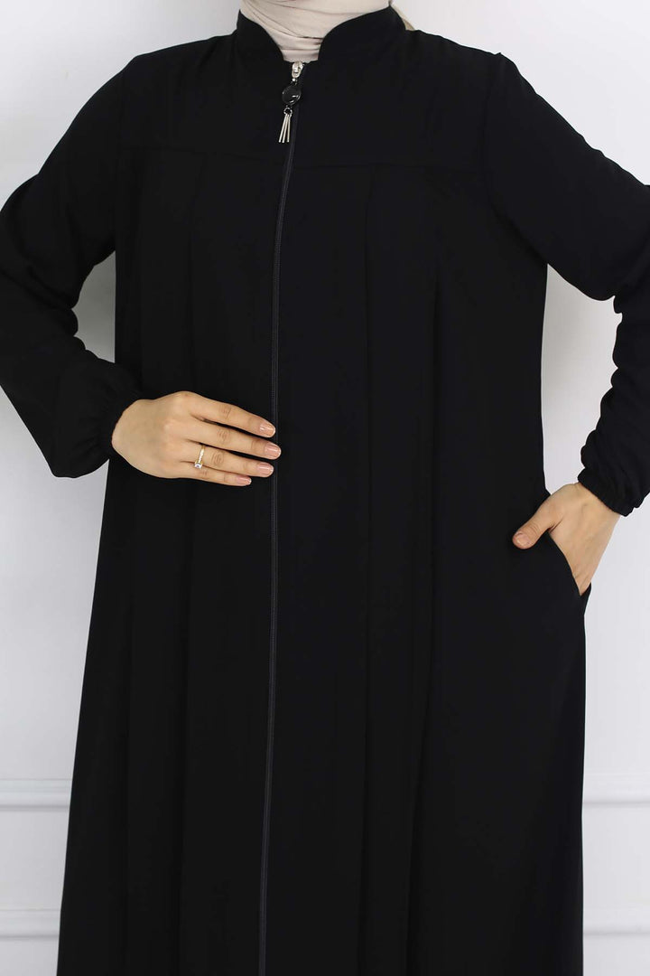 BNG Women Robe Pleated Abaya Black 1009 - Charlottesville