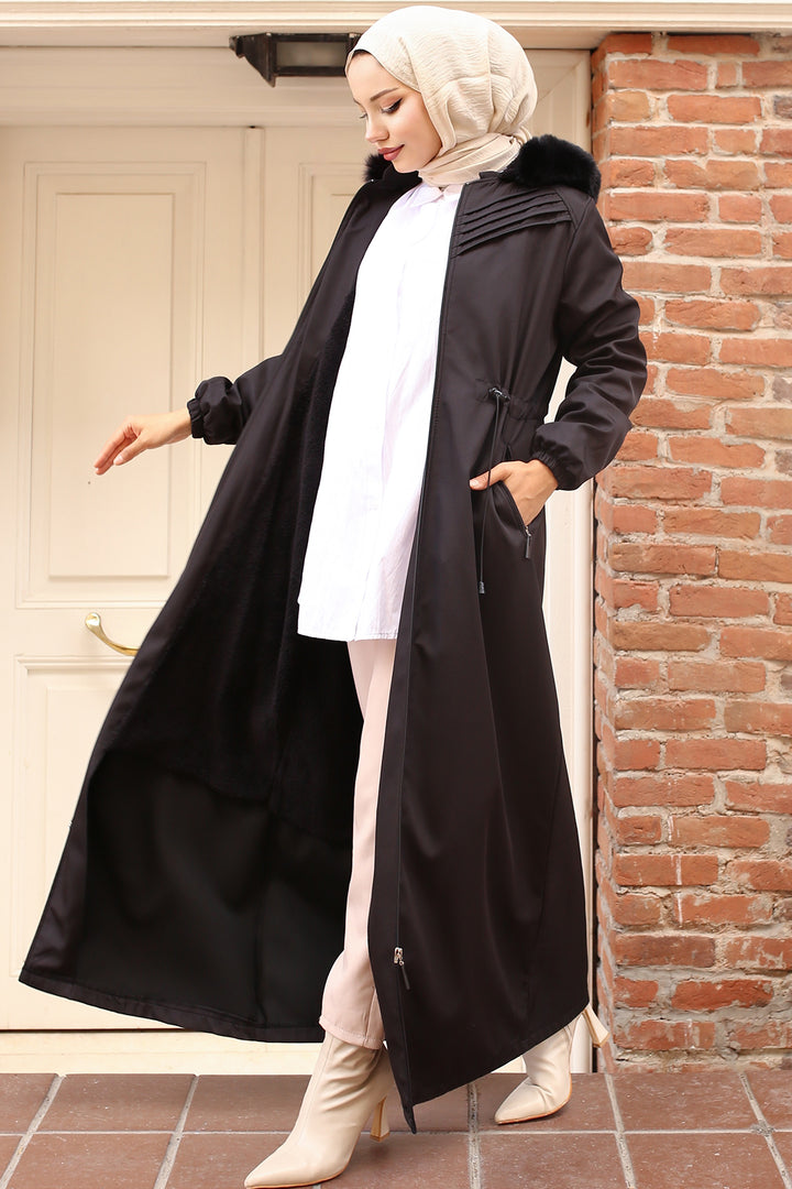 BNG Women Nervous Bonded Coat Black - Miramar