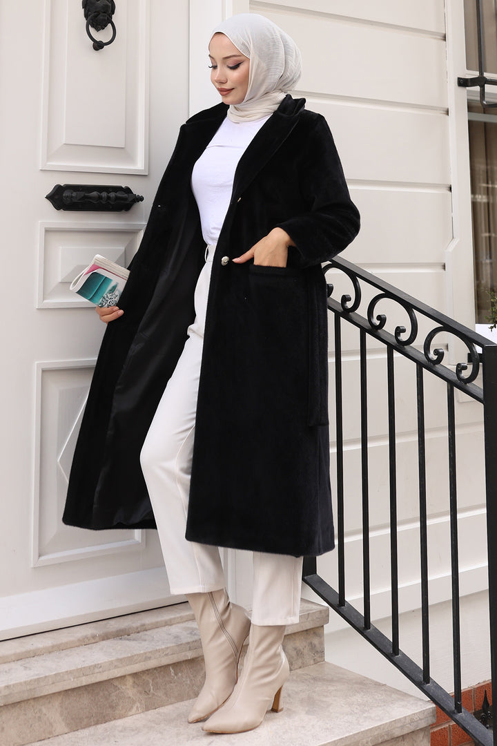 BNG Women Tay Tüyü Kaban E9154 Siyah - Rosenheim