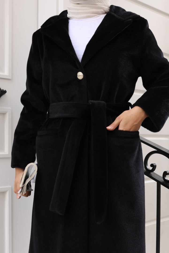 BNG Women Tay Tüyü Kaban E9154 Siyah - Rosenheim