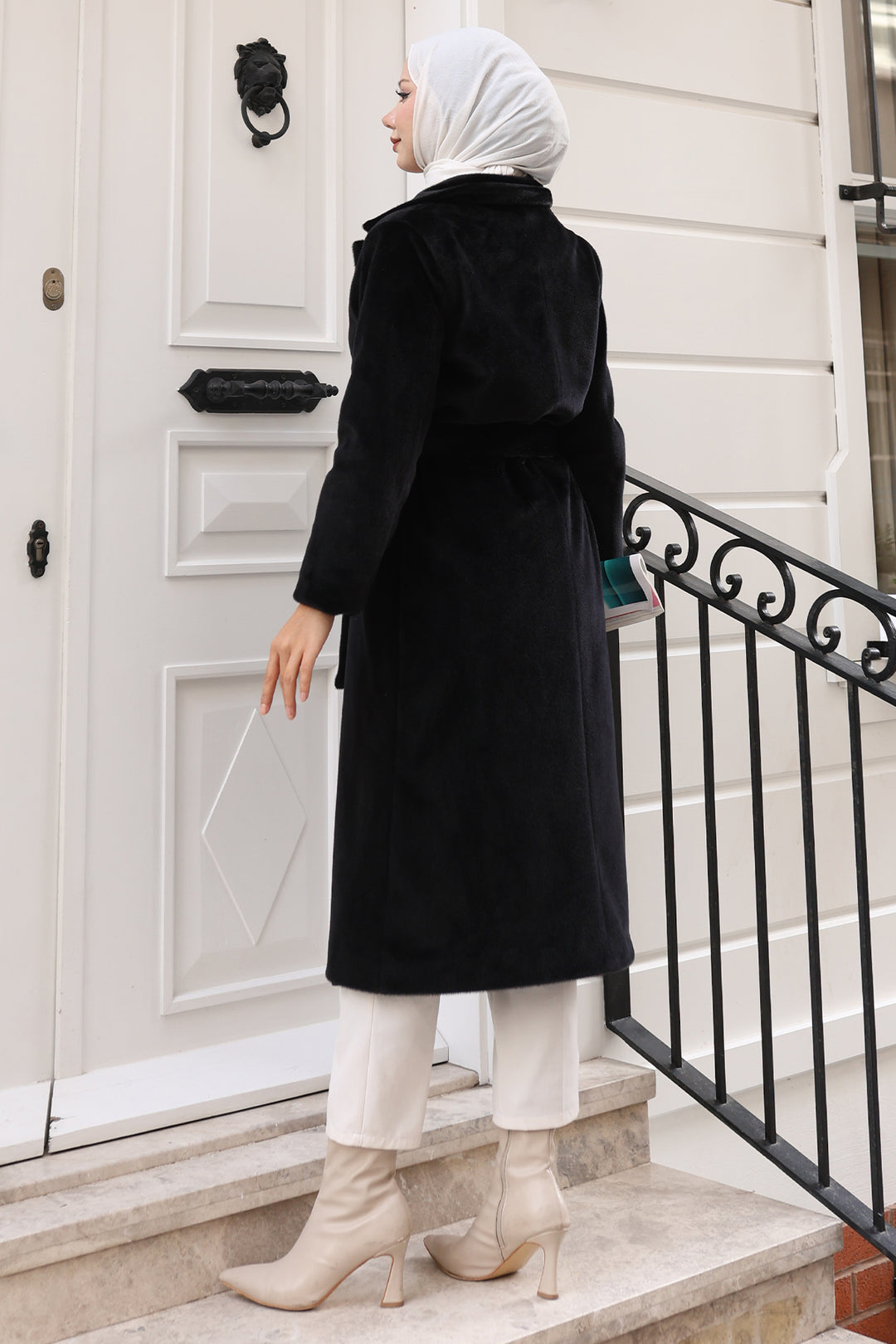 BNG Women Tay Tüyü Kaban E9154 Siyah - Rosenheim