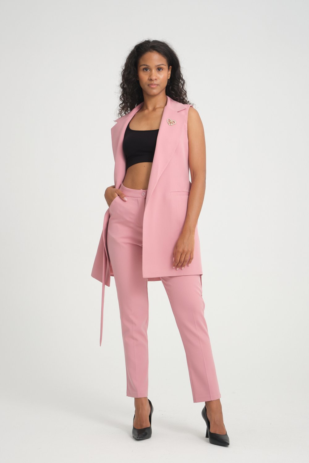 NDL Women Women's Suit with Vest in Rose Pink - Oro Valley