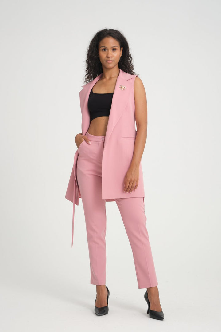 NDL Women Women's Suit with Vest in Rose Pink - Oro Valley