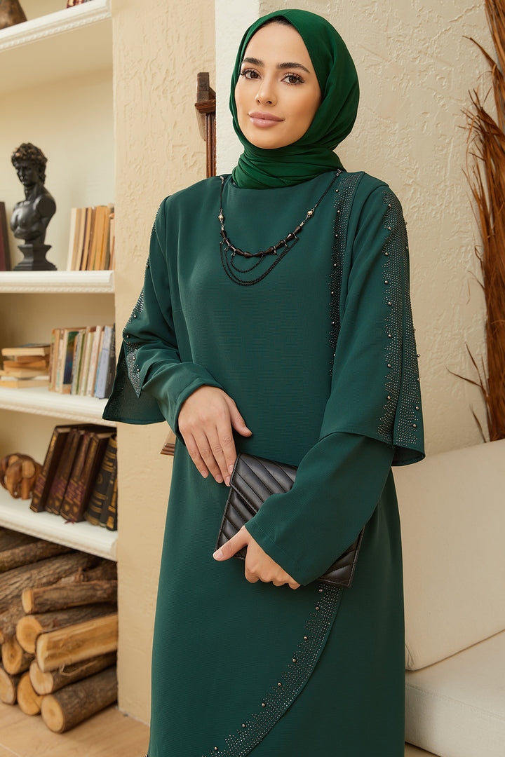 ZRF Women Hürrem Plus Size Evening Dress - Emerald - South Bend