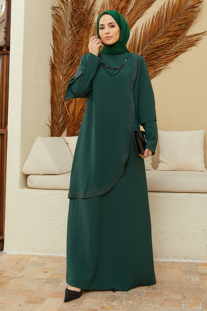ZRF Women Hürrem Plus Size Evening Dress - Emerald - South Bend
