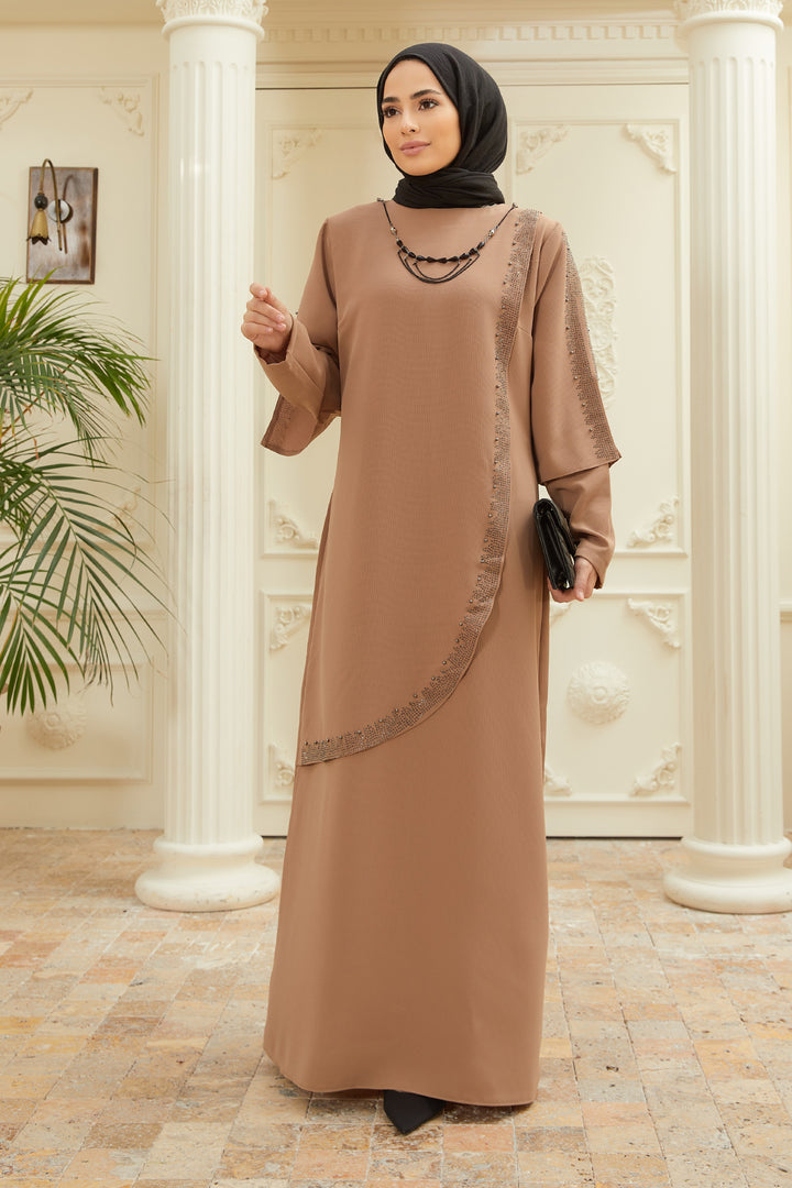 ZRF Women Hürrem Plus Size Evening Dress - Mink - Thun