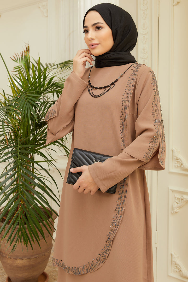ZRF Women Hürrem Plus Size Evening Dress - Mink - Thun