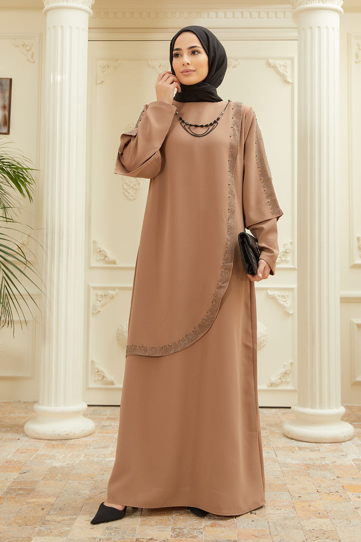 ZRF Women Hürrem Plus Size Evening Dress - Mink - Thun