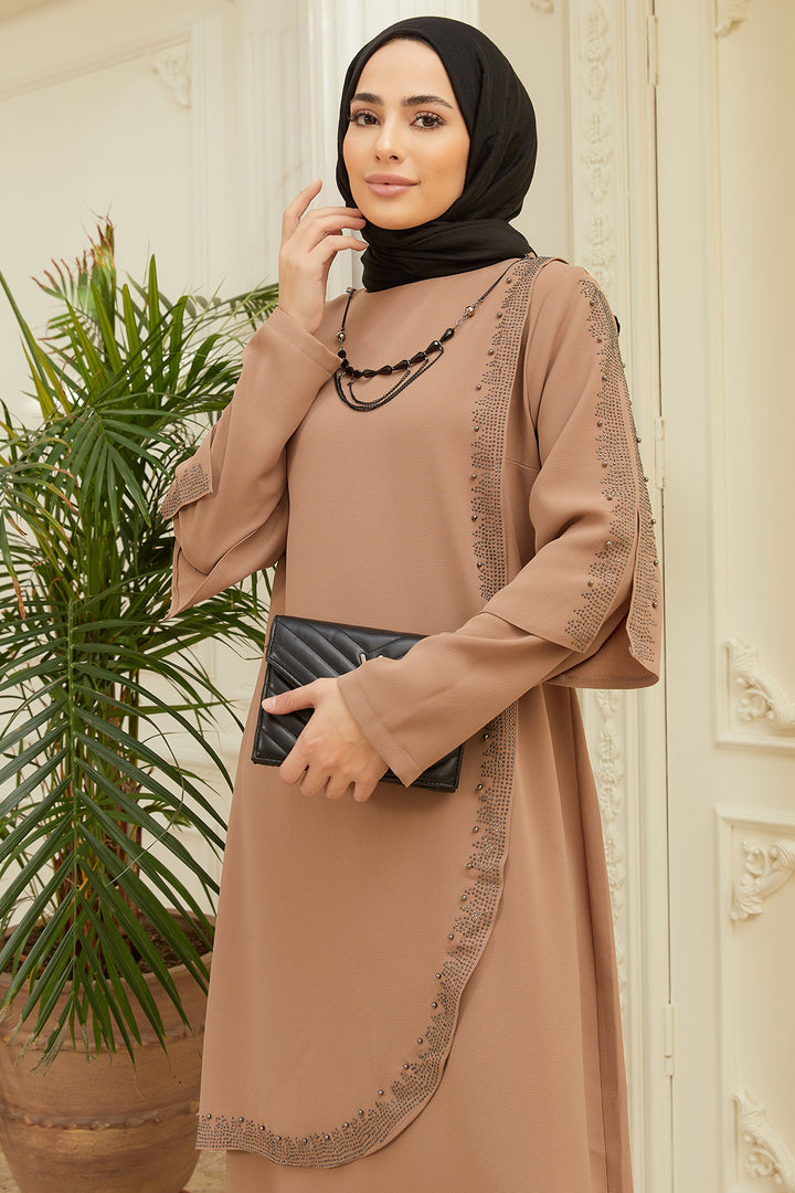 ZRF Women Hürrem Plus Size Evening Dress - Mink - Thun