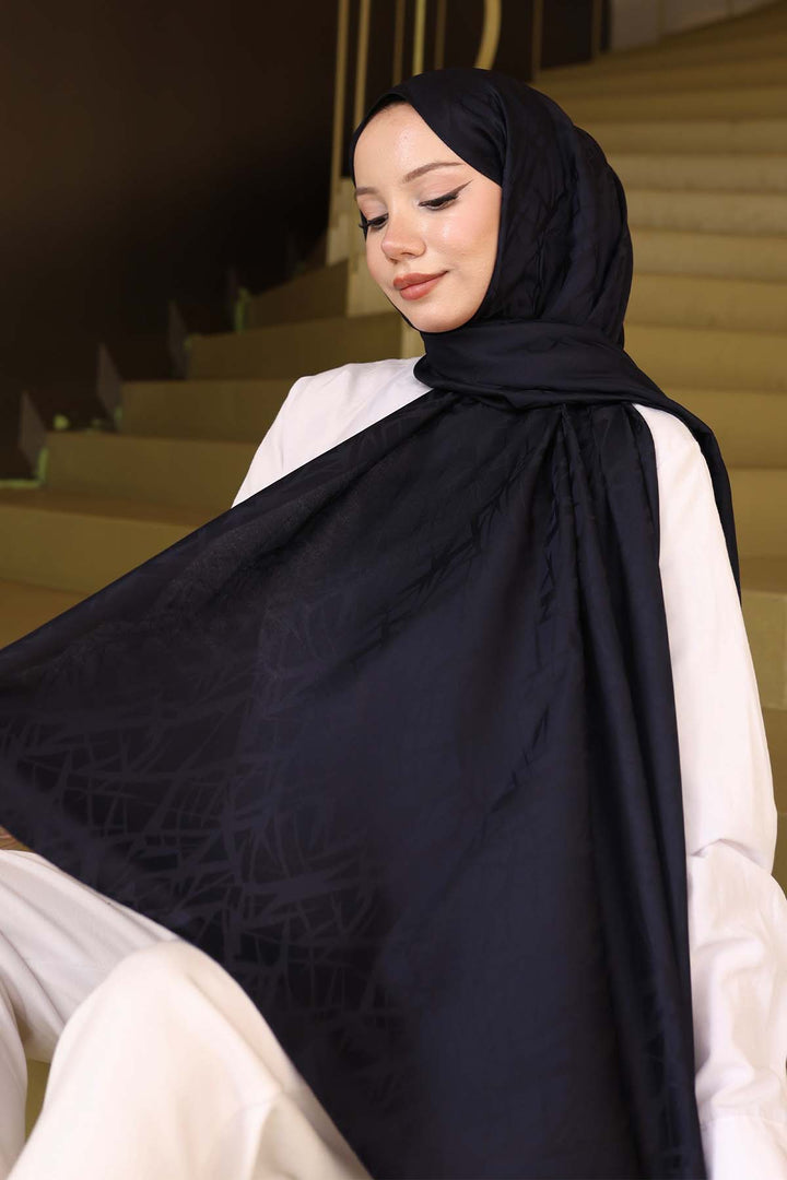 BNG Women Patterned Jacquard Shawl Navy İpk108 - West Valley City