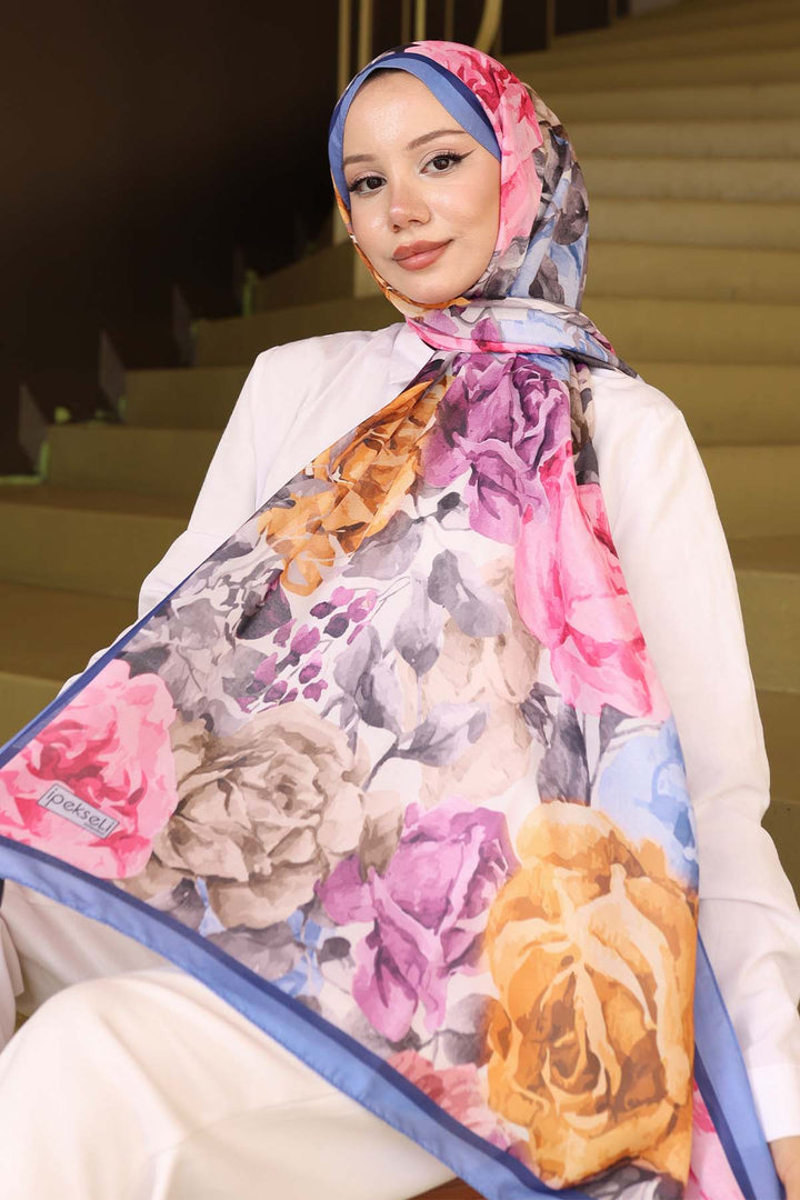 BNG Women Patterned Shawl Indigo Ipk111 - Fort McMurray