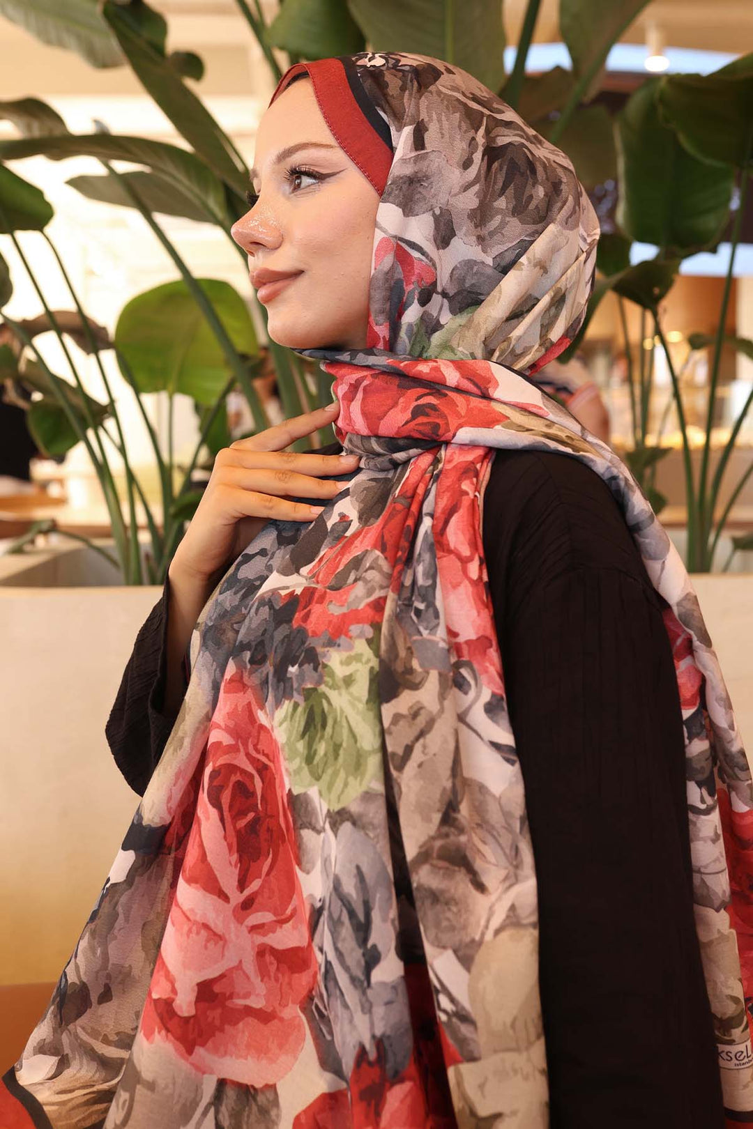 BNG Women Patterned Scarf Red İpk111 - Farmington Hills
