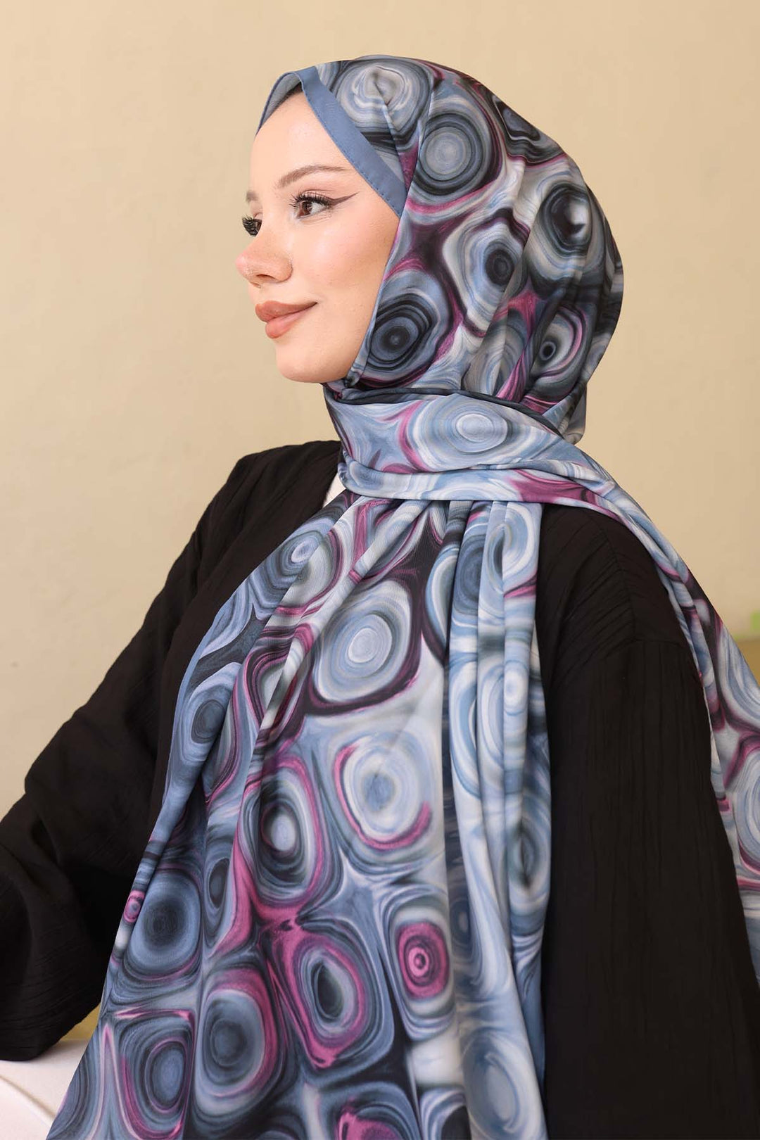 BNG Women Patterned Scarf Gray İpk112 - Oildale