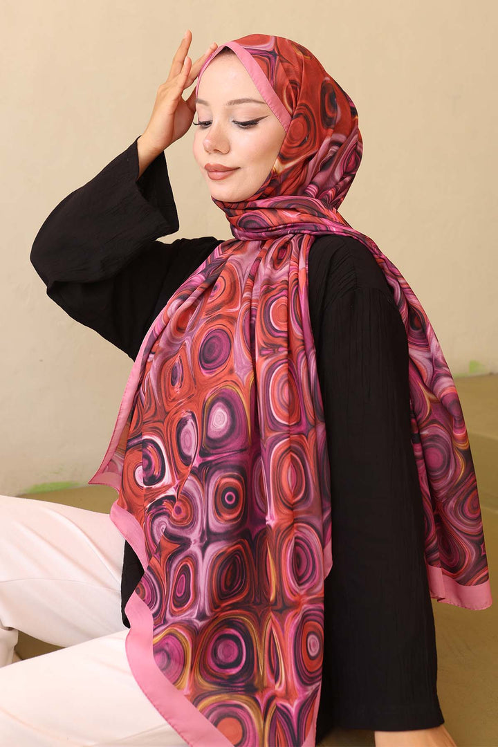 BNG Women Patterned Scarf Rose Dry İpk112 - Chico