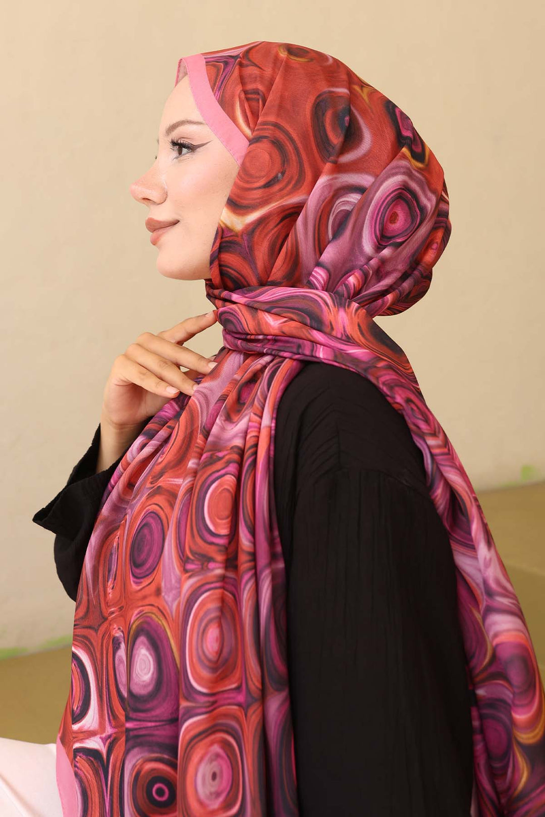 BNG Women Patterned Scarf Rose Dry İpk112 - Chico