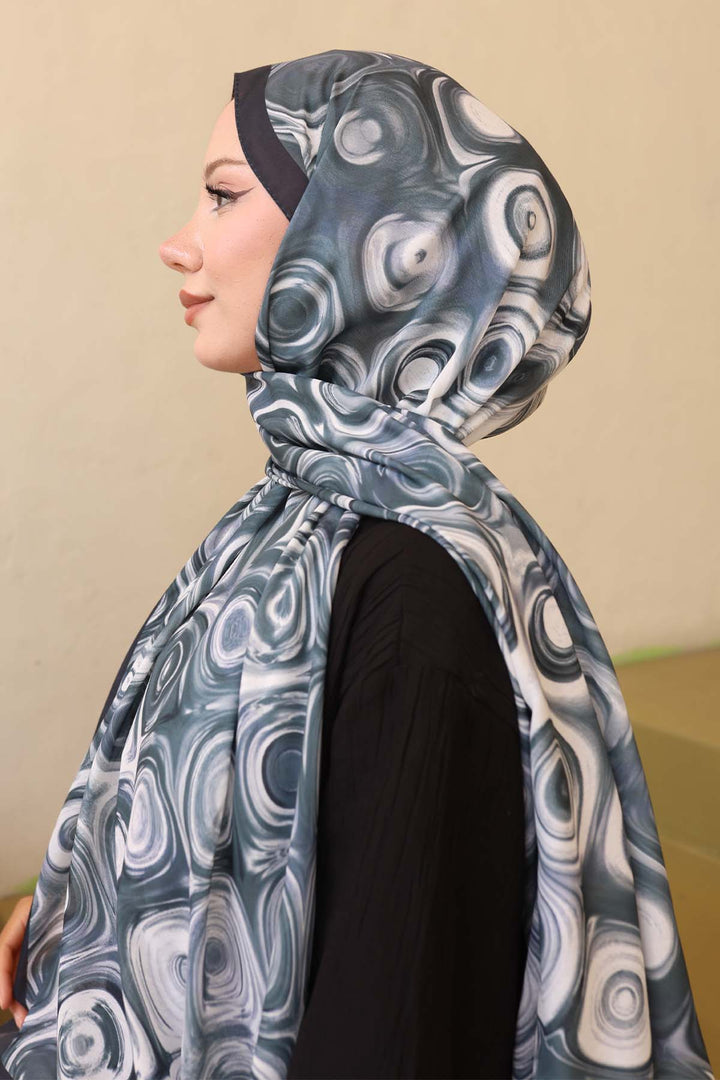 BNG Women Patterned Scarf Black İpk112 - Winter Springs