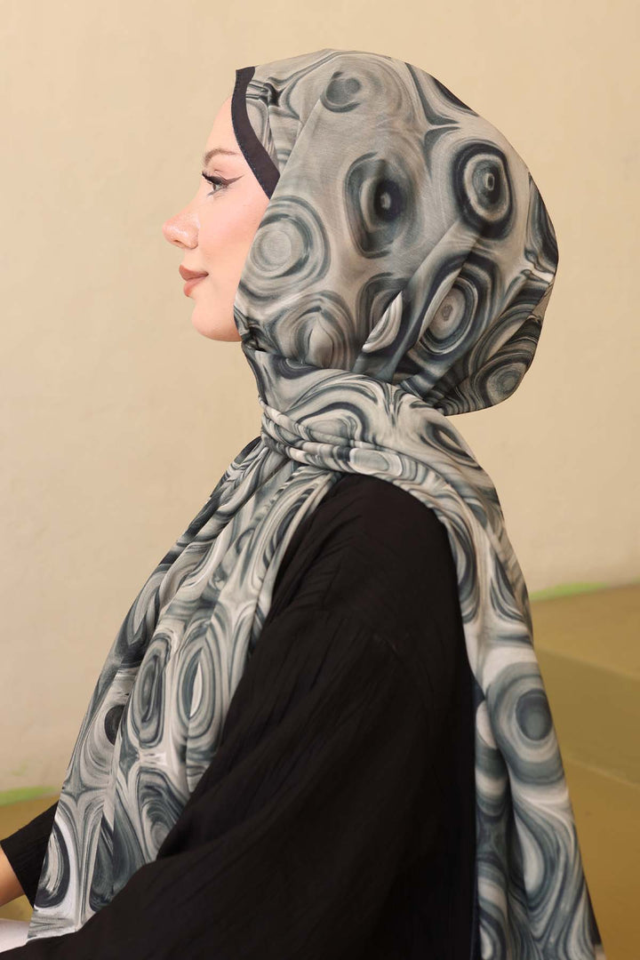 BNG Women Patterned Scarf Black-Khaki İpk112 - Fair Oaks