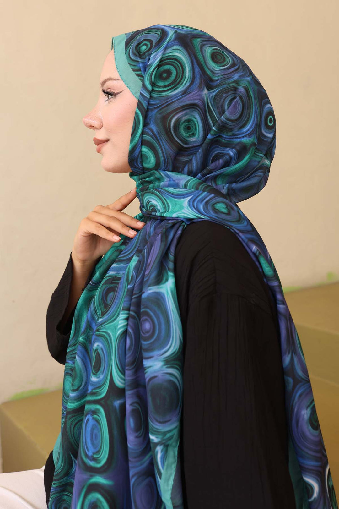 BNG Women Patterned Shawl Green İpk112 - Columbia