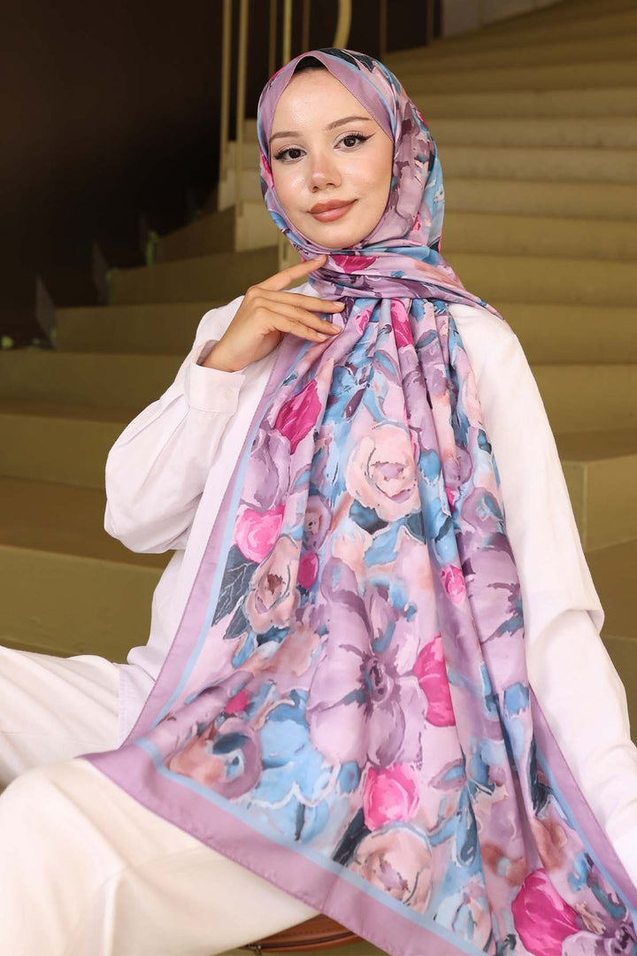 BNG Women Patterned Shawl Purple İpk113 - Grove City