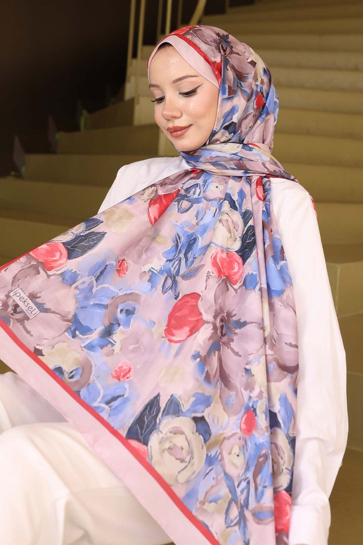 BNG Women Patterned Scarf Powder İpk113 - Hartlepool
