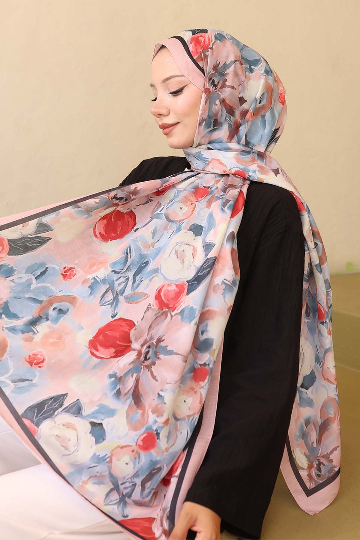 BNG Women Patterned Shawl Salmon İpk113 - Boulogne-Billancourt