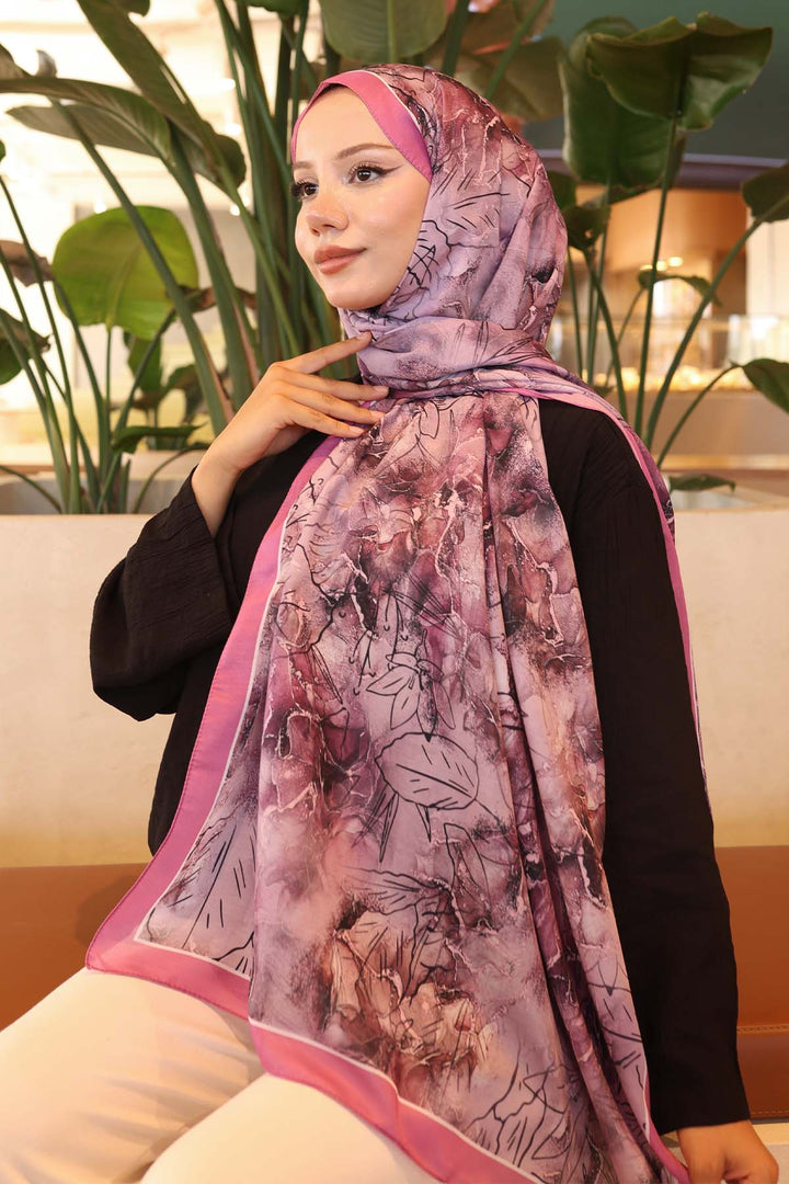 BNG Women Patterned Shawl Fuchsia İpk114 - Bryan