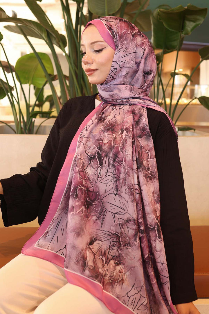 BNG Women Patterned Shawl Fuchsia İpk114 - Bryan