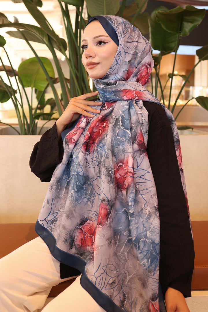 BNG Women Patterned Shawl Indigo Ipk114 - Banbury