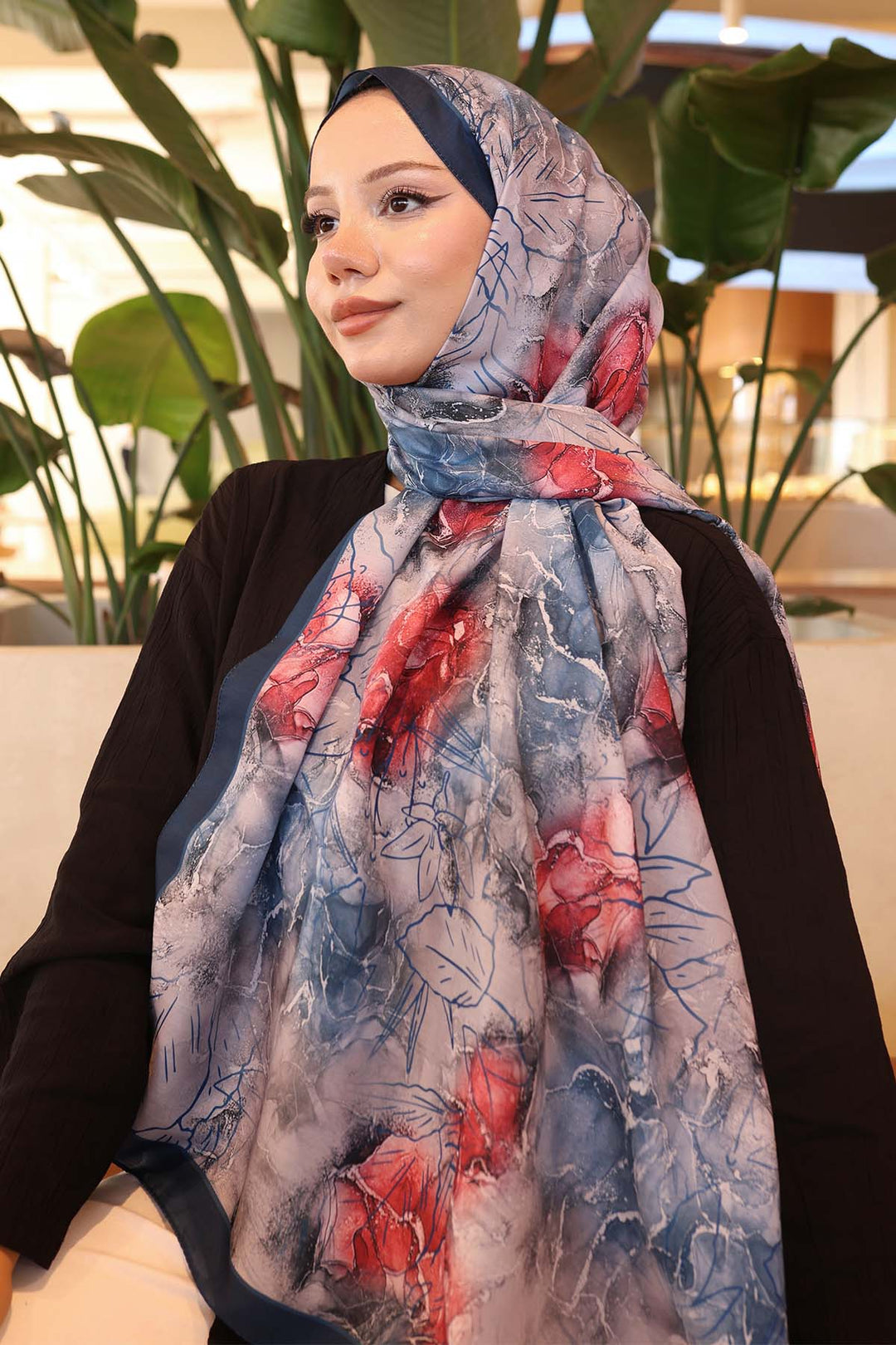 BNG Women Patterned Shawl Indigo Ipk114 - Banbury