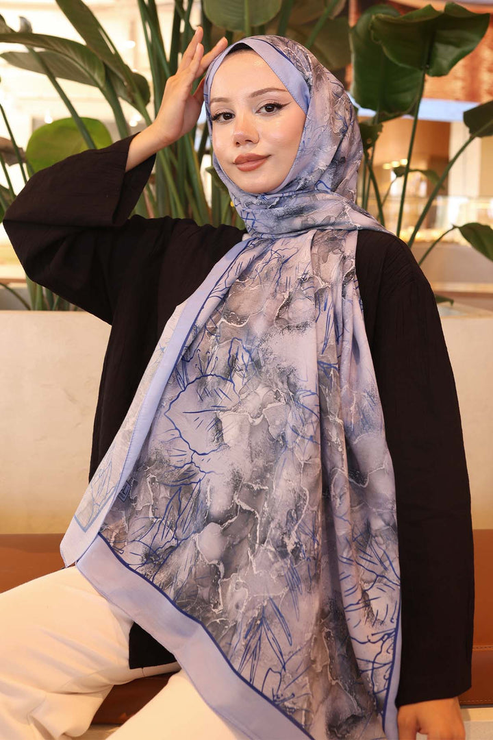 BNG Women Patterned Shawl Lilac İpk114 - St. Louis