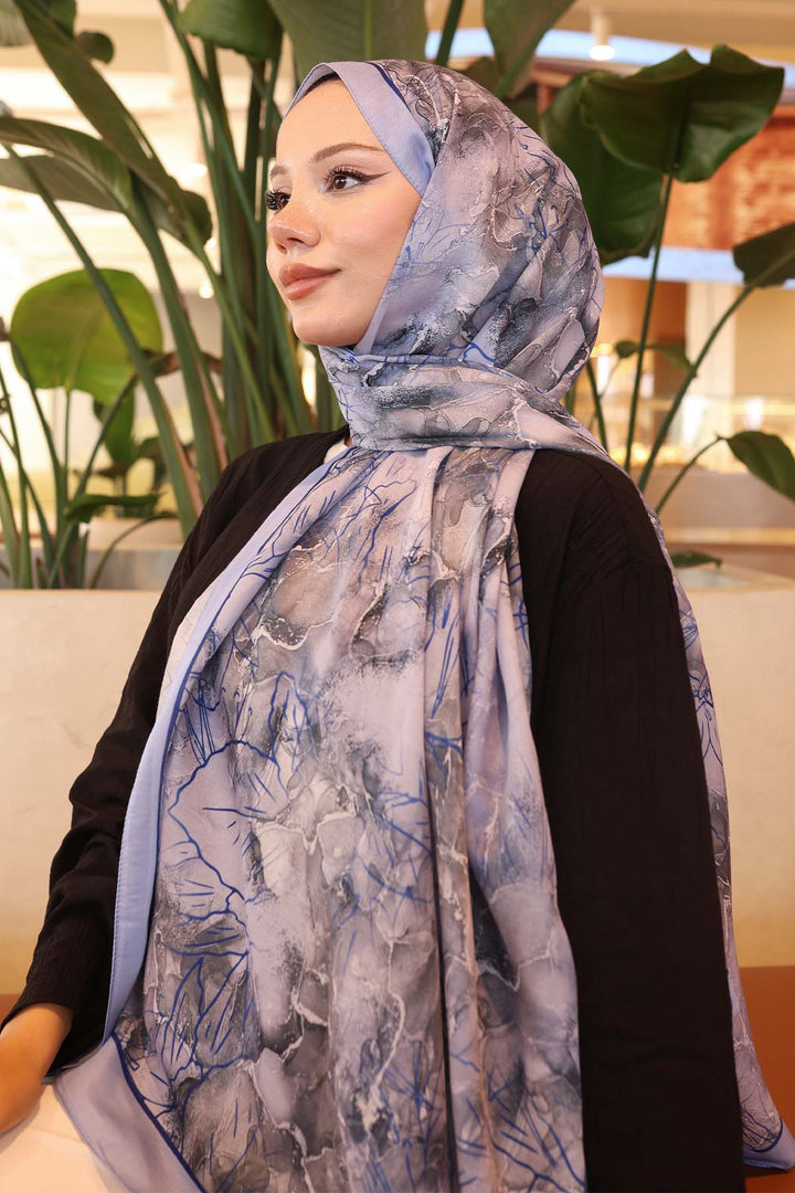 BNG Women Patterned Shawl Lilac İpk114 - St. Louis
