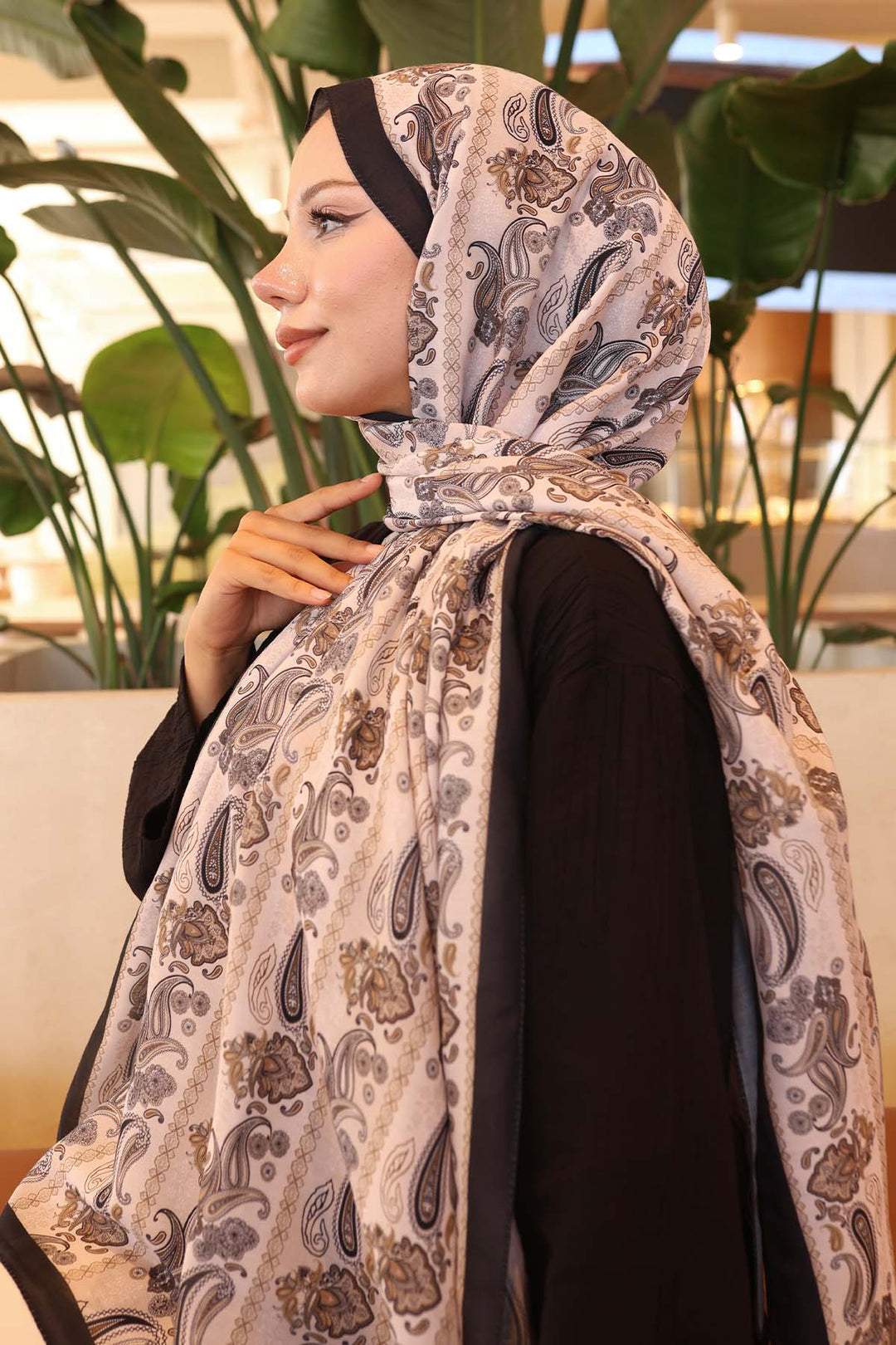 BNG Women Etnik Desenli Şal Bej İpk115  - Corvallis