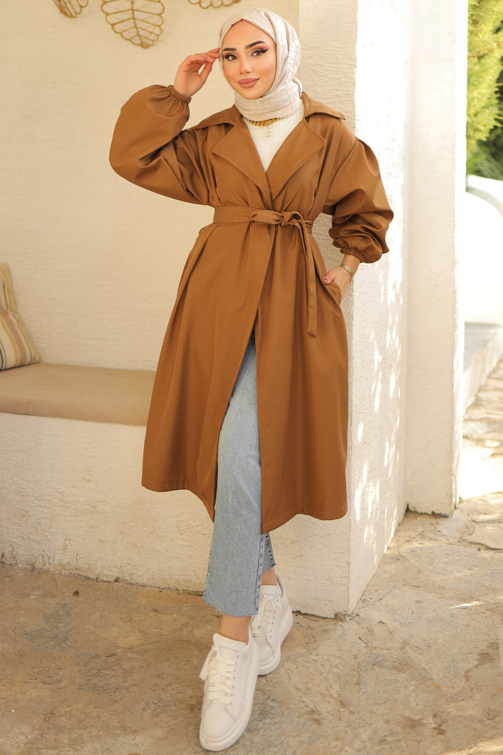 BNG Women Belted Trench Coat Tab 61533 - Monroe