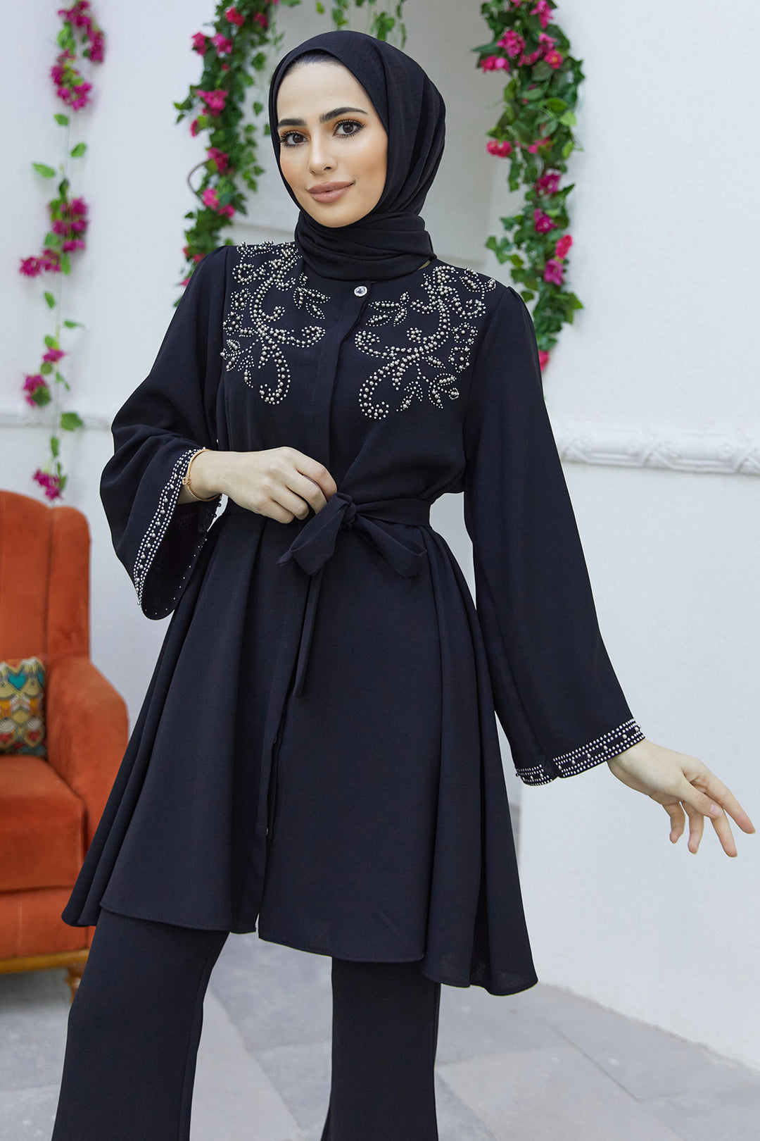 طقم بنطلون تونيك نسائي من ZRF - أسود - Nocera Inferiore