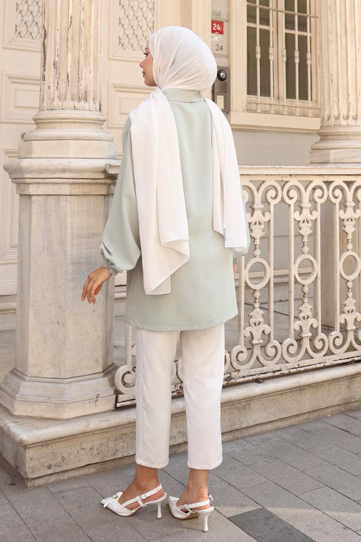 BNG Women Short Waist Mint Green Skirt with Ruffled Zipper 3243 - Clarksville