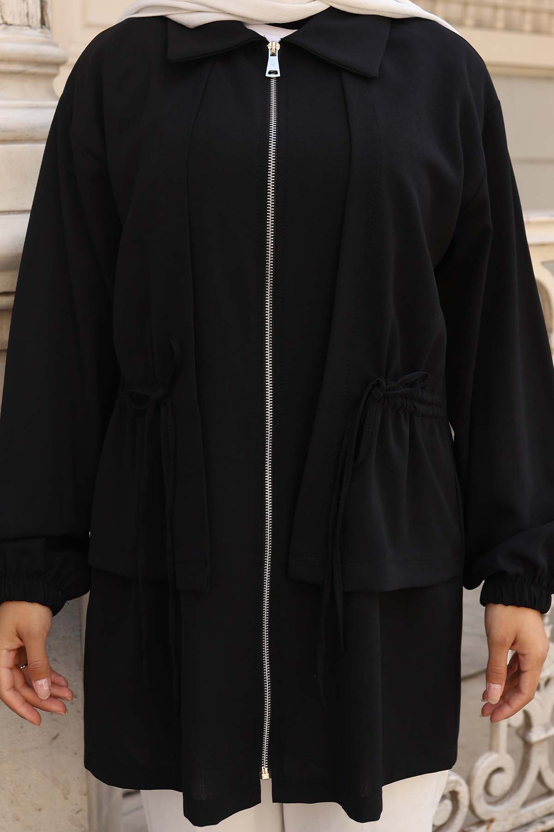 BNG Women Short Black Skirt with Ruched Zipper Waistband 3243 - Bellingham