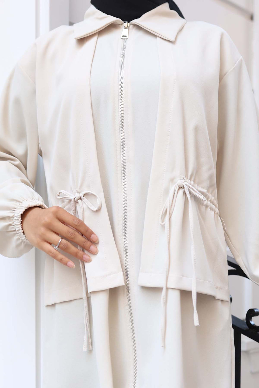 BNG Women Short Waist Bag with Ruched Zipper Stone Color 3243 - Wesel