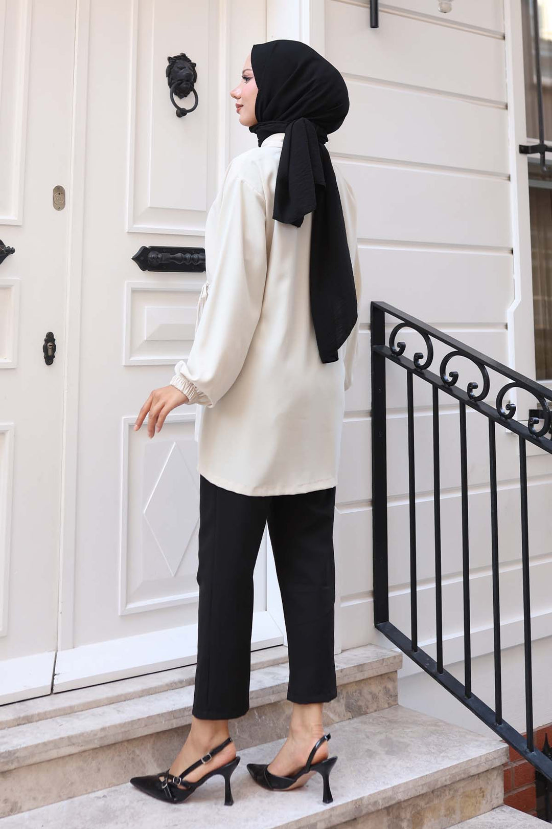 BNG Women Short Waist Bag with Ruched Zipper Stone Color 3243 - Wesel