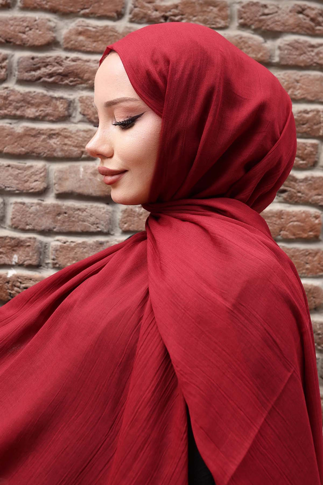 BNG Women Pamuklu Şal Bordo H101  - Sittard