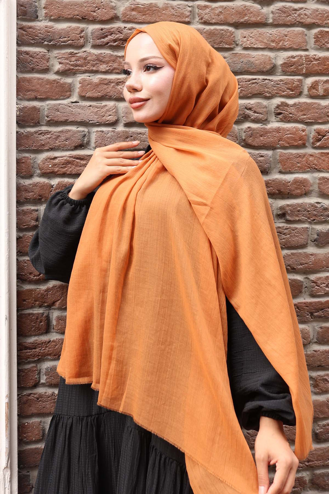 BNG Women Pamuklu Şal Hardal H101  - McKinney